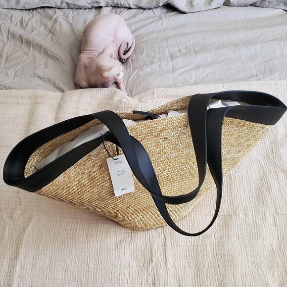 MANGO Natural Fibre Basket Bag - Picture 3 of 8
